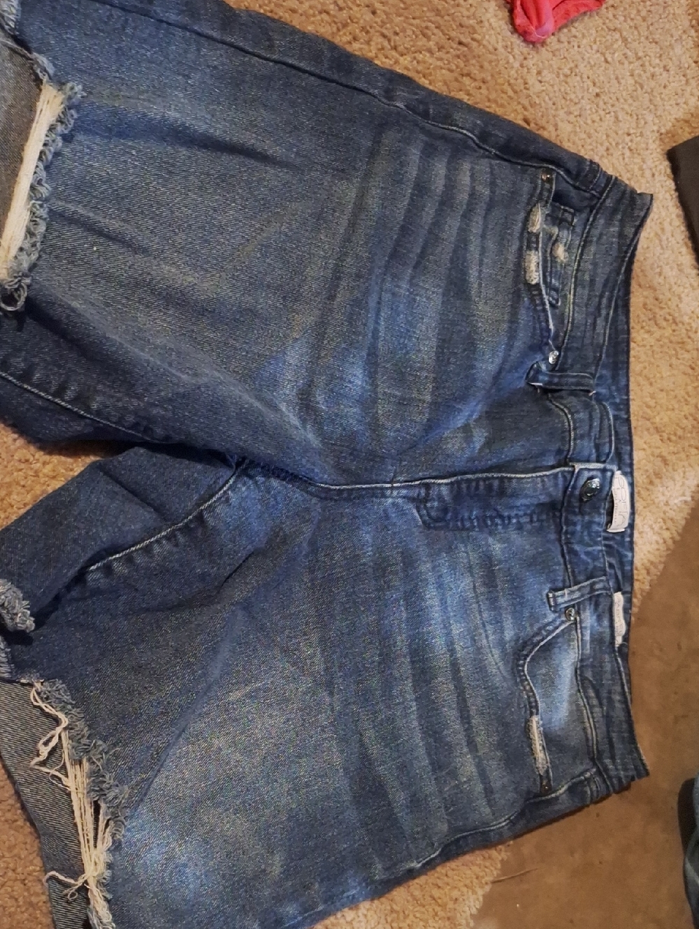 sofia by sofia vergara Distressed Dark Blue Denim Jean Shorts